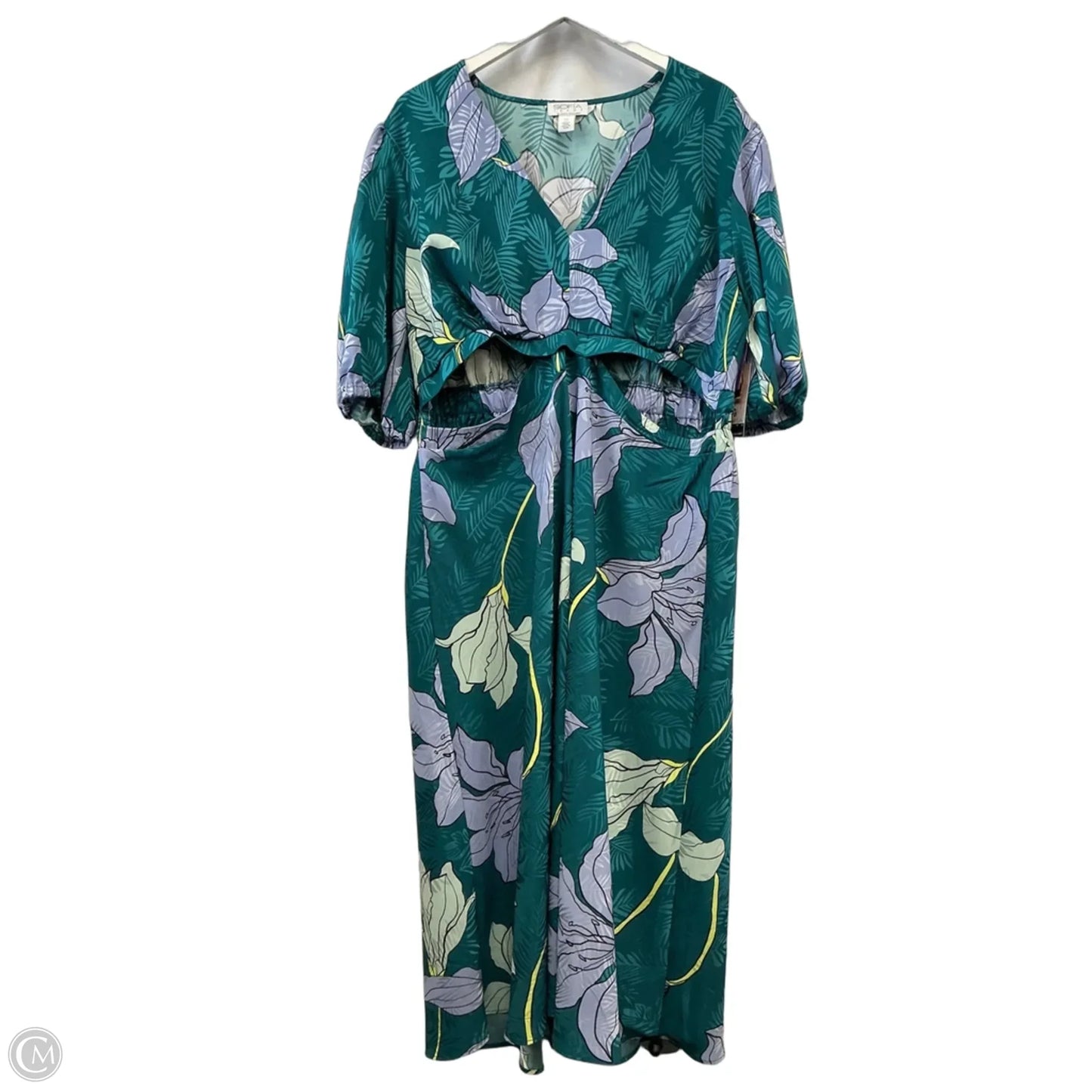 Dress Casual Midi By Sofia By Sofia Vergara In Green, Size: Xxl