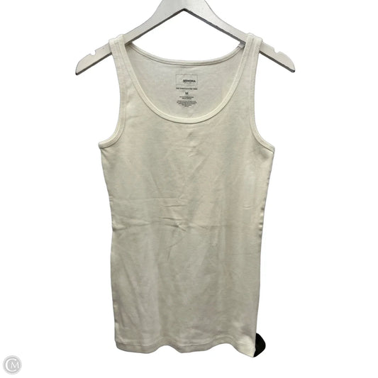 Top Sleeveless Basic By Sonoma In White, Size: M