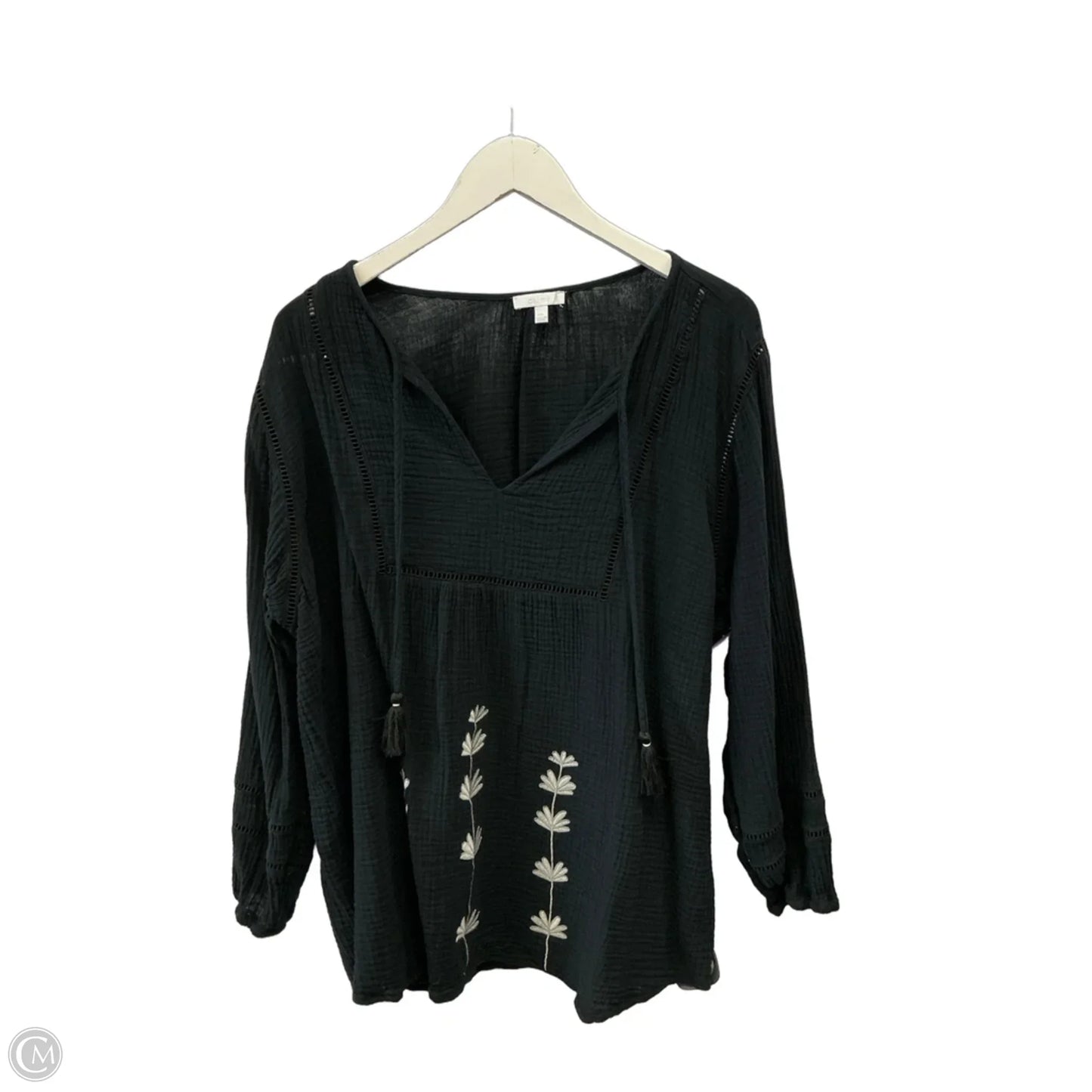 Top Long Sleeve By Clothes Mentor In Black, Size: Xxl