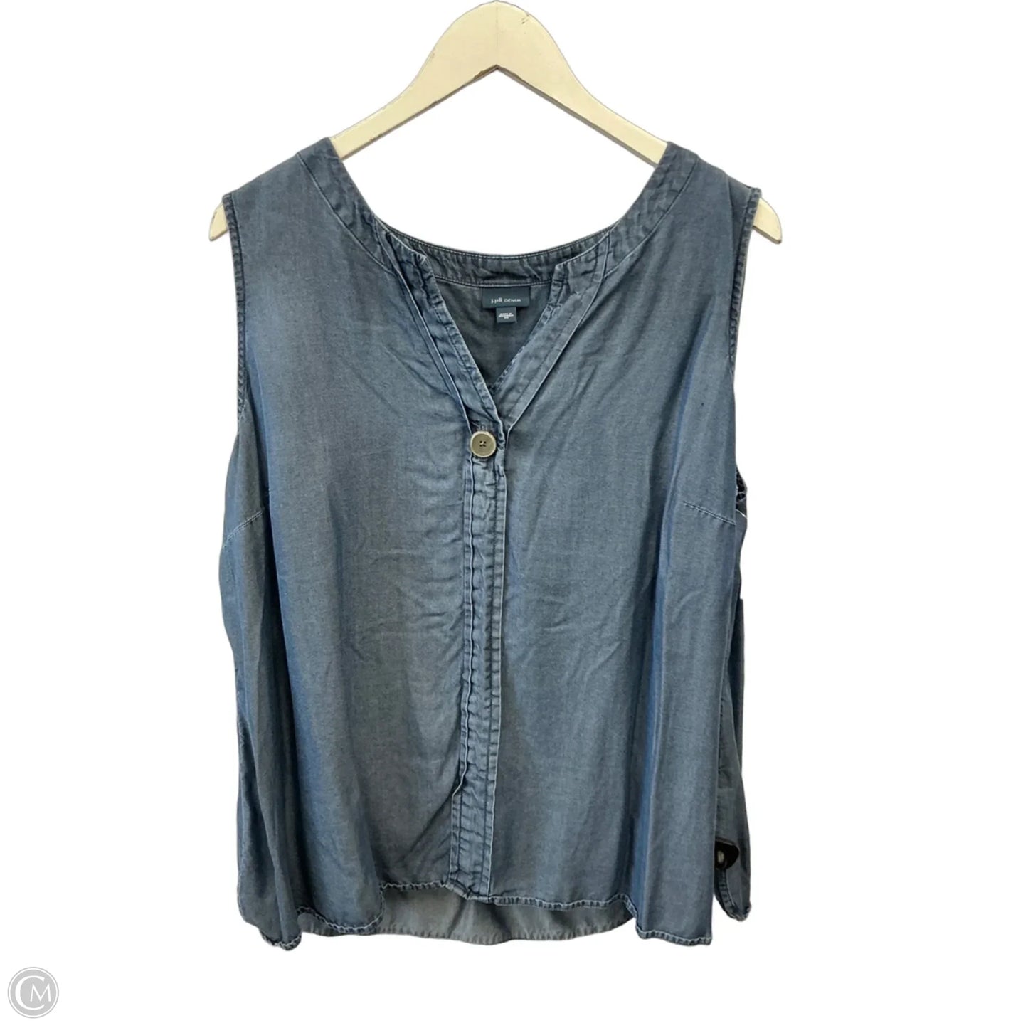 Top Sleeveless By J. Jill In Blue, Size: 2x