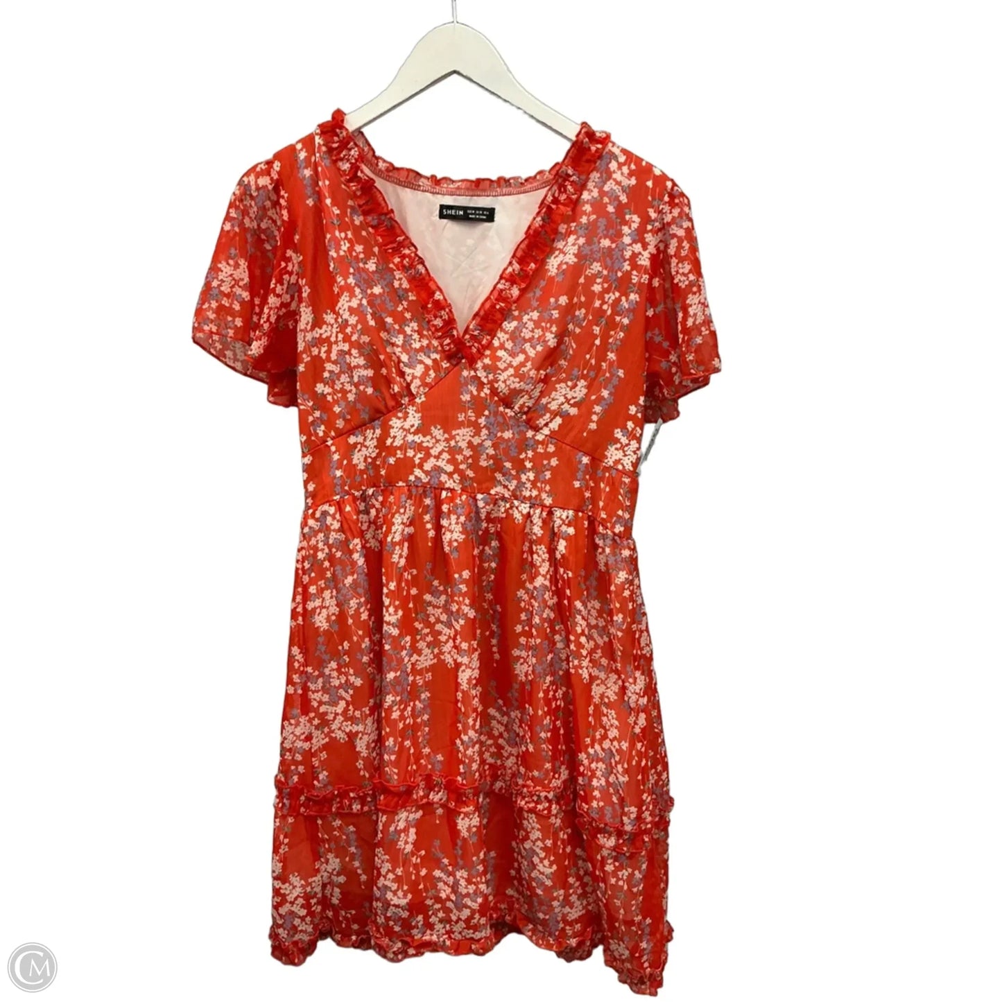 Dress Casual Midi By Shein In Orange, Size: M