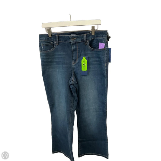 Jeans Cropped By Chaps In Blue Denim, Size: 14