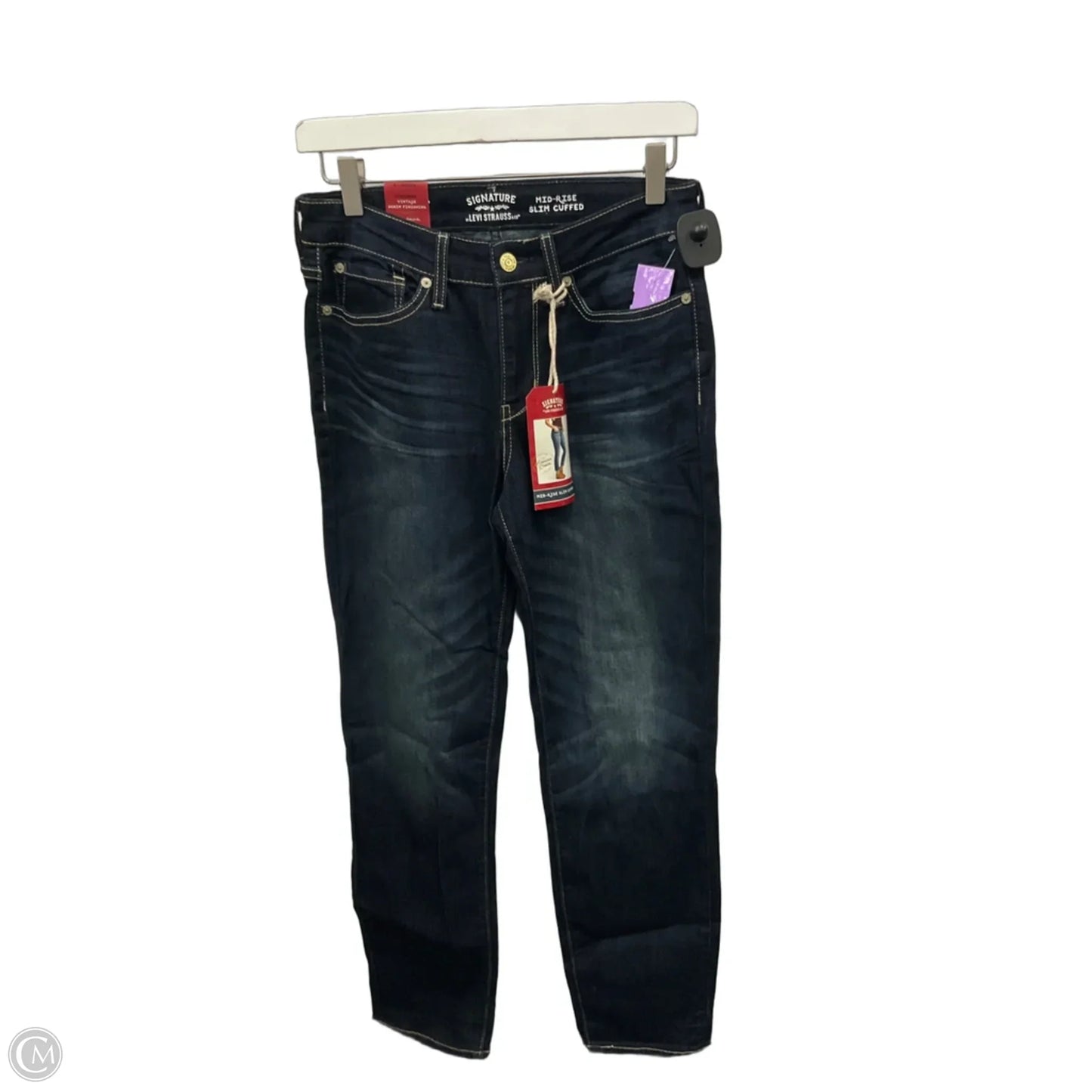 Jeans Straight By Levis In Blue Denim, Size: 4