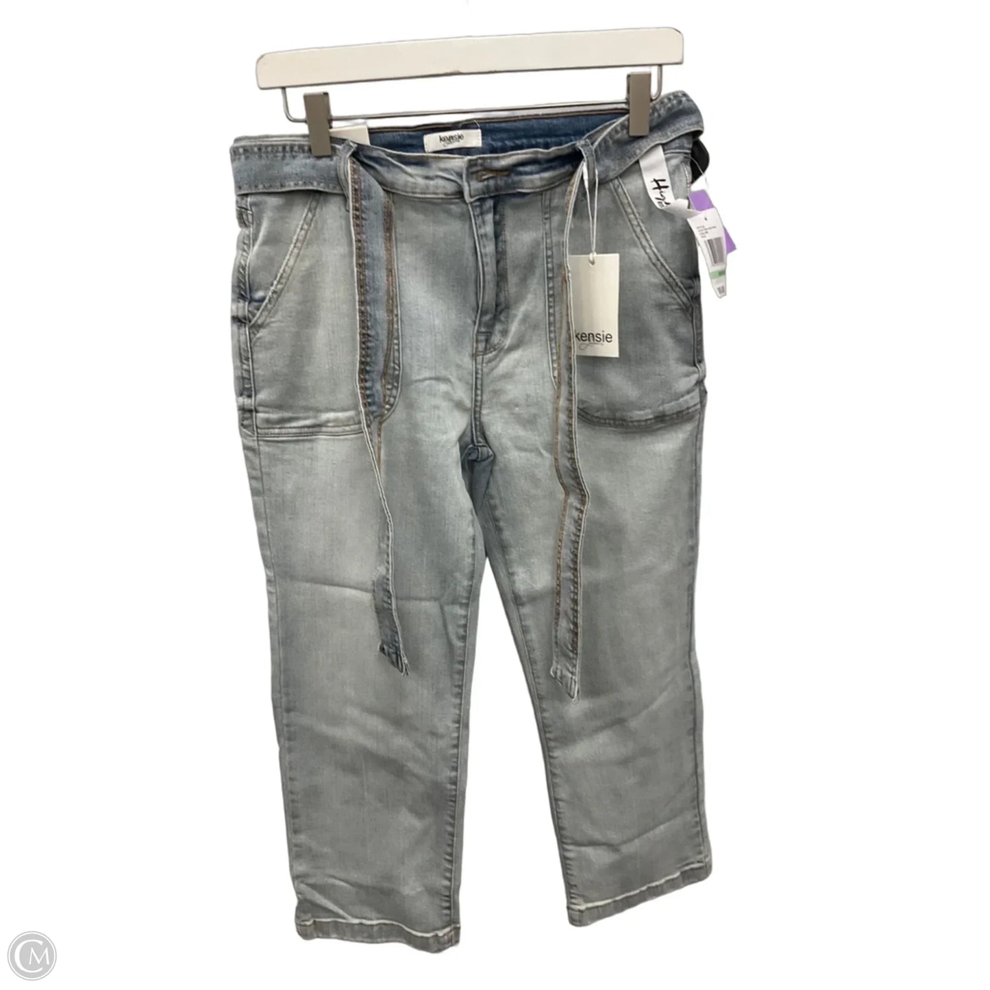 Jeans Cropped By Kensie In Blue Denim, Size: 8