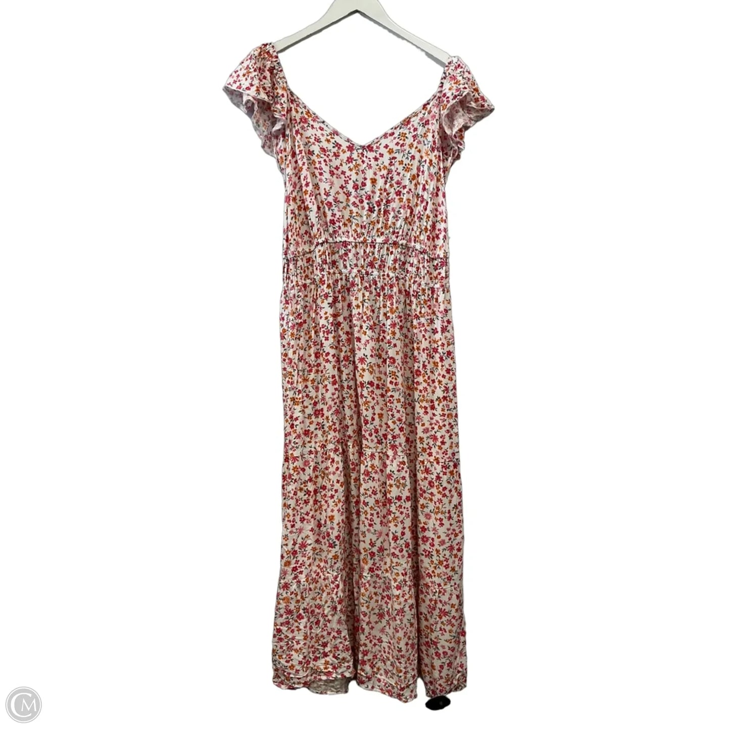 Dress Casual Midi By Clothes Mentor In Floral Print, Size: 2x