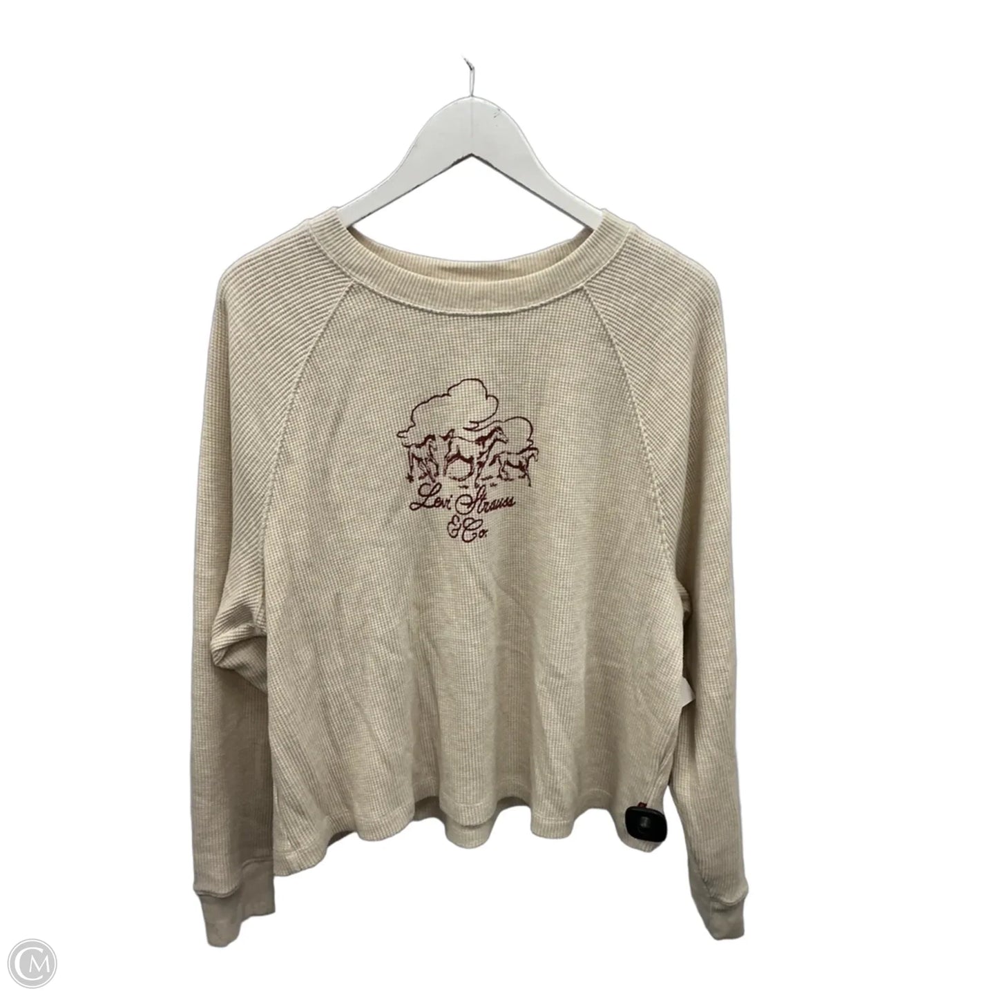 Top Long Sleeve By Levis In Beige, Size: Xl
