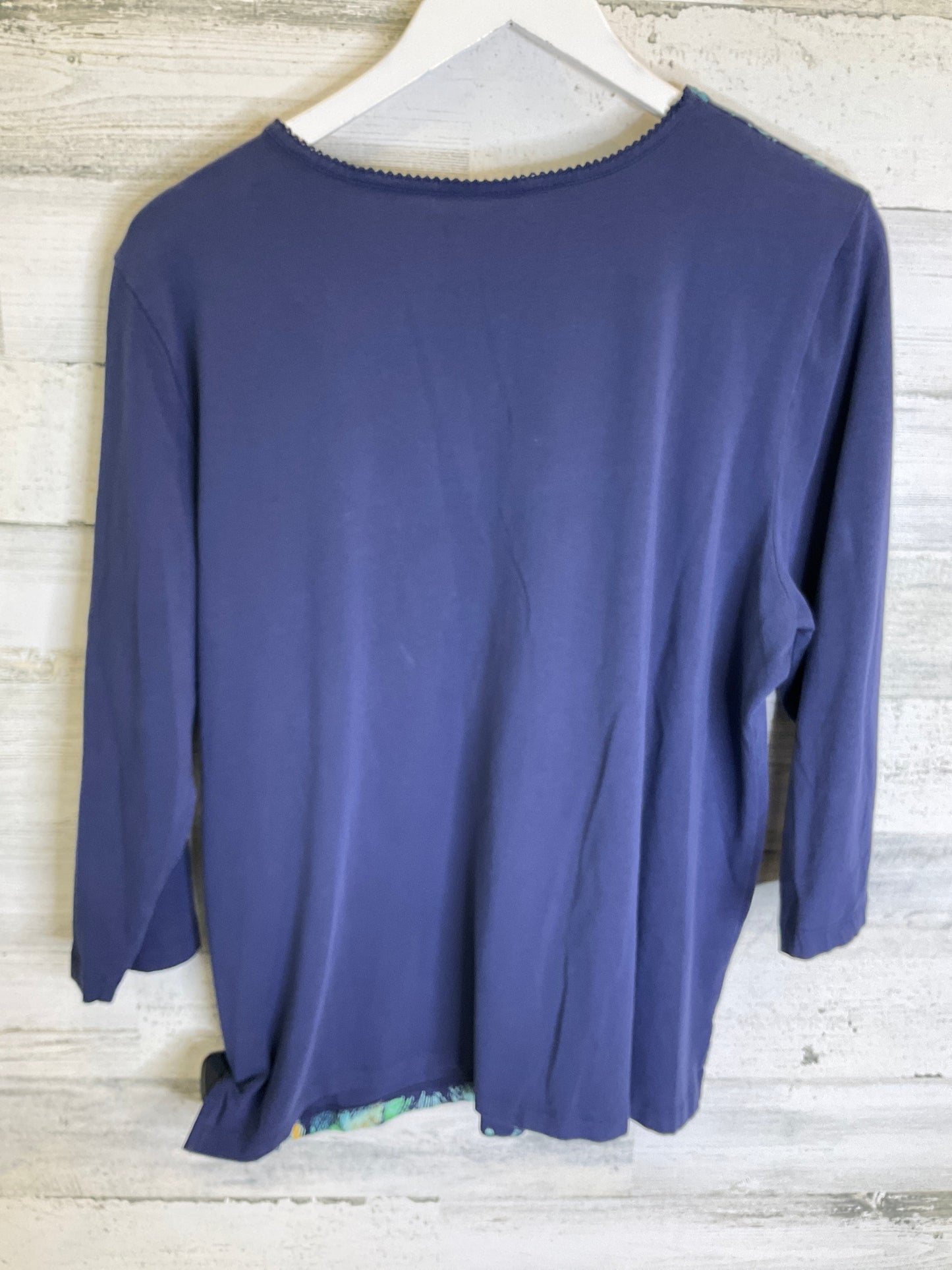 Blue Top 3/4 Sleeve Alfred Dunner, Size Xl
