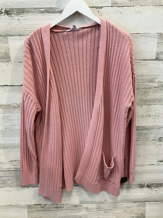 Sweater Cardigan By Time And Tru In Pink, Size: M