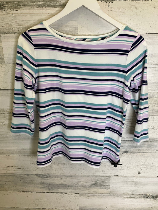 Striped Pattern Top 3/4 Sleeve Talbots, Size S