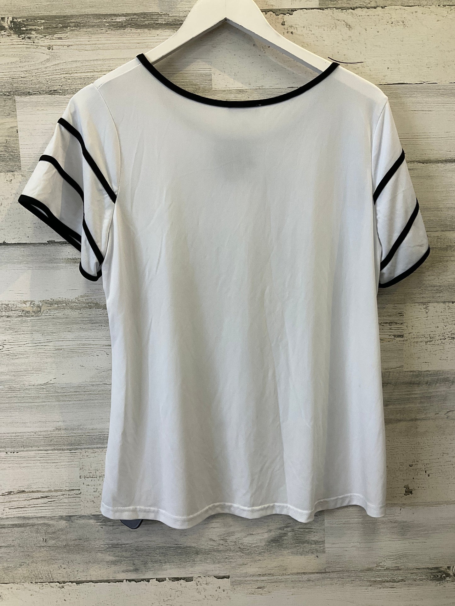 Black & White Top Short Sleeve Clothes Mentor, Size M