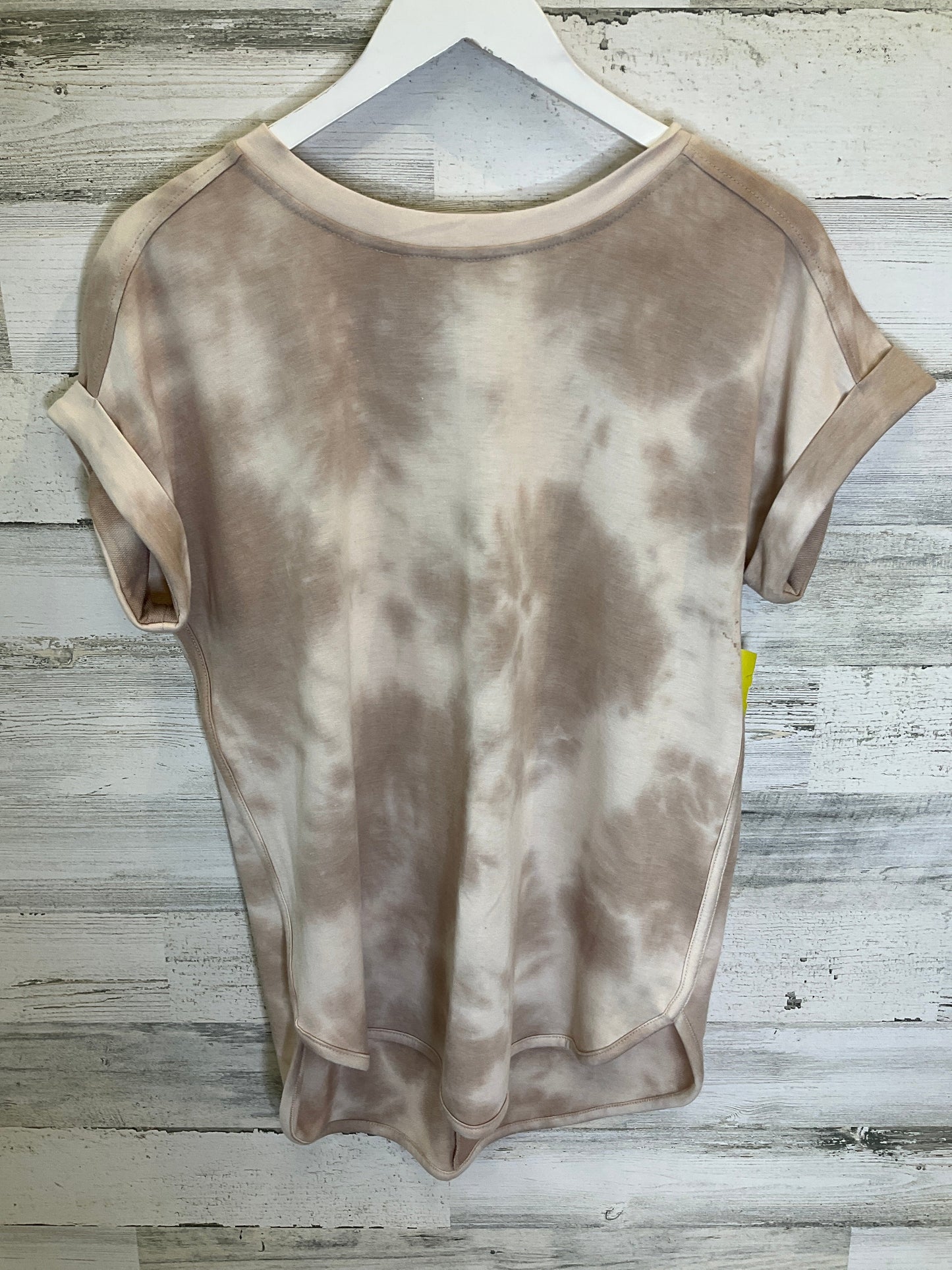 Tan & White Top Short Sleeve Cupio, Size M