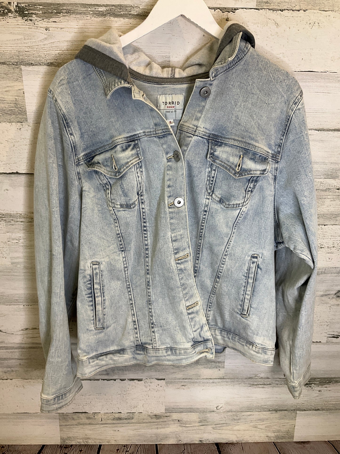 Blue Denim Jacket Denim Torrid, Size 4x