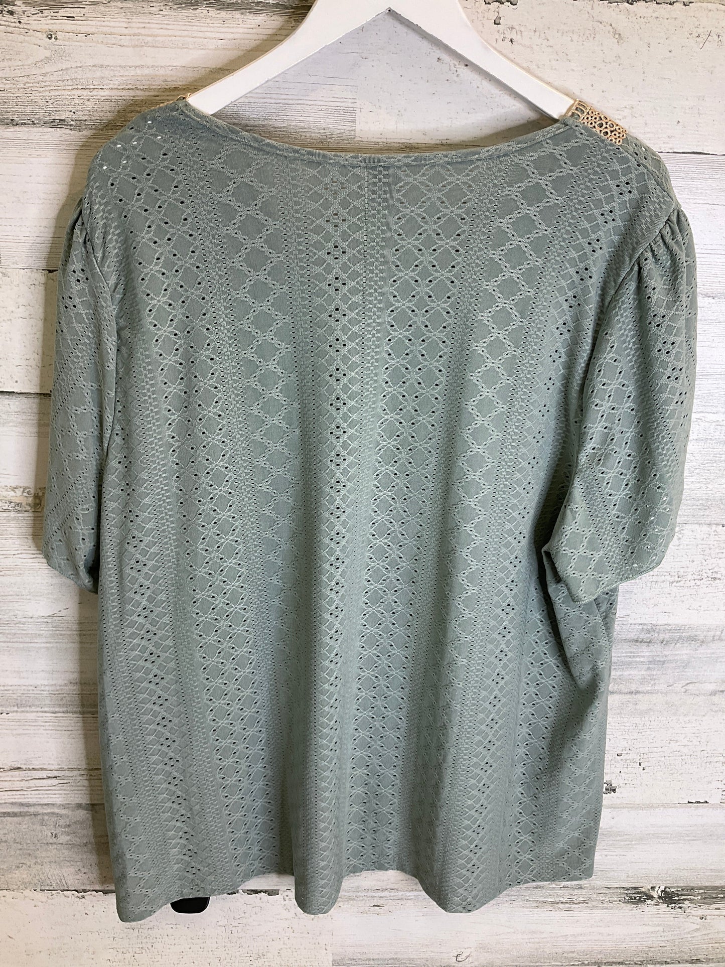 Green Top Short Sleeve Shein, Size 3x