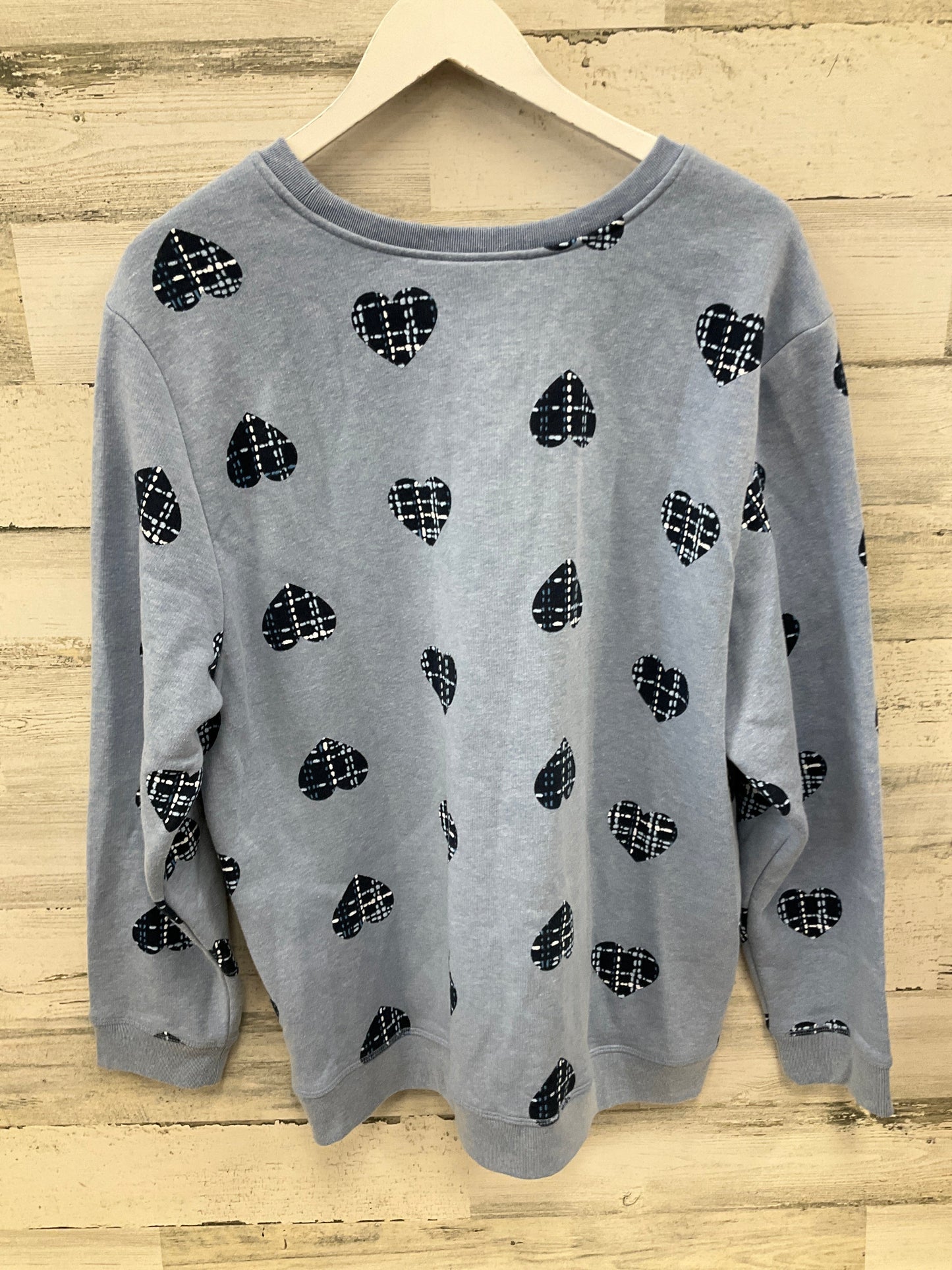 Sweatshirt Crewneck By Karen Scott In Blue, Size: Xxl