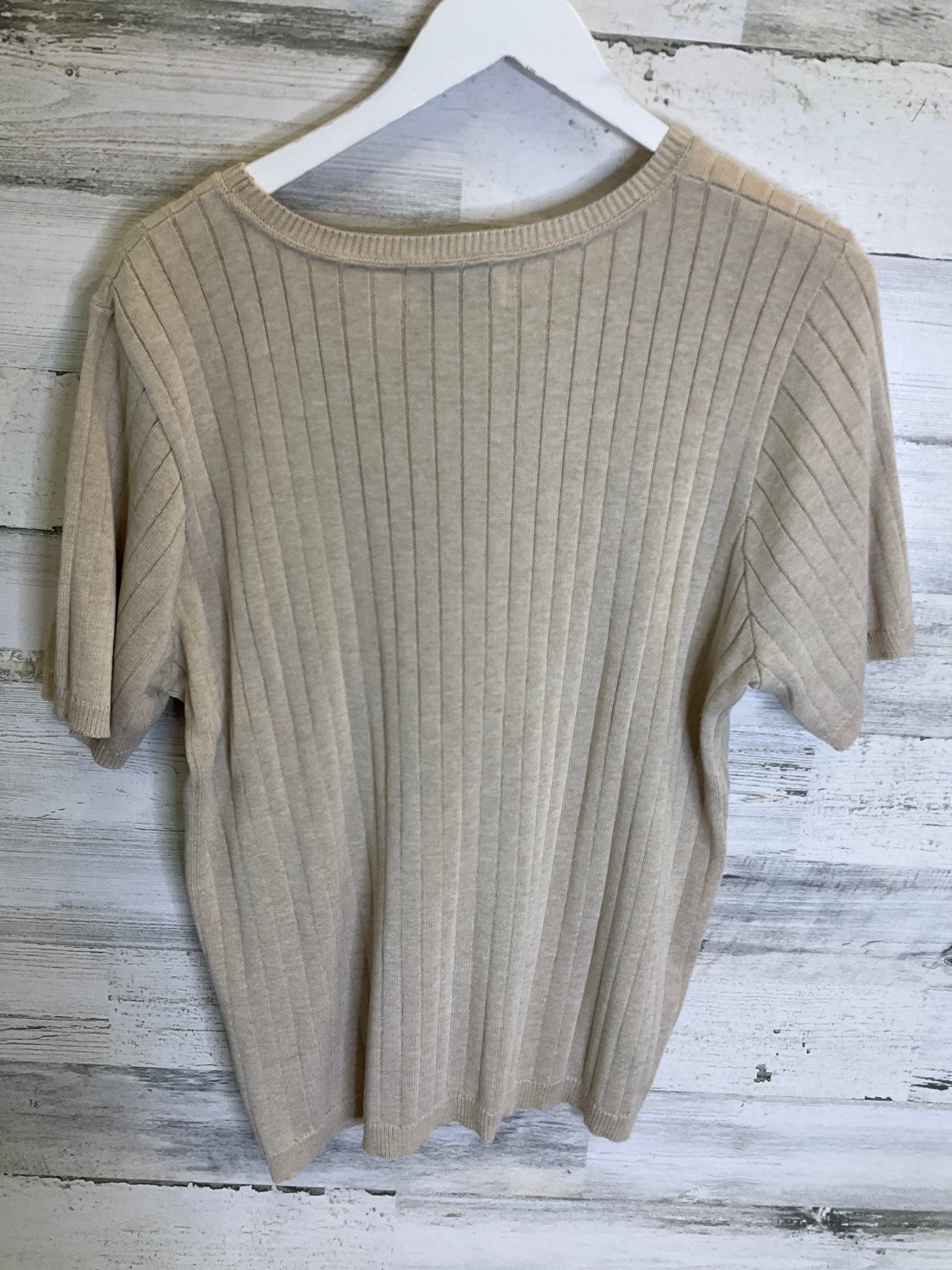 Tan Top Short Sleeve Alfred Dunner, Size 1x