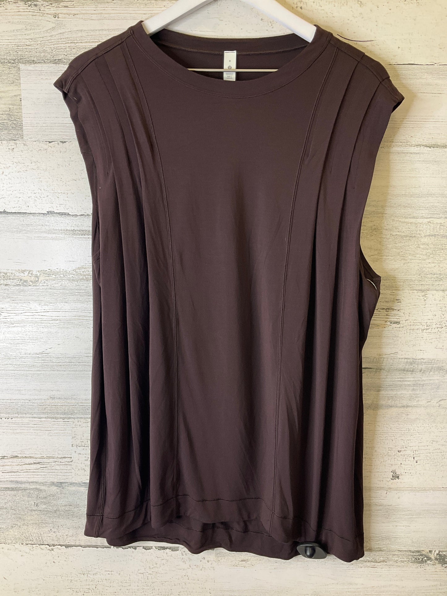 Brown Top Short Sleeve Lululemon, Size M