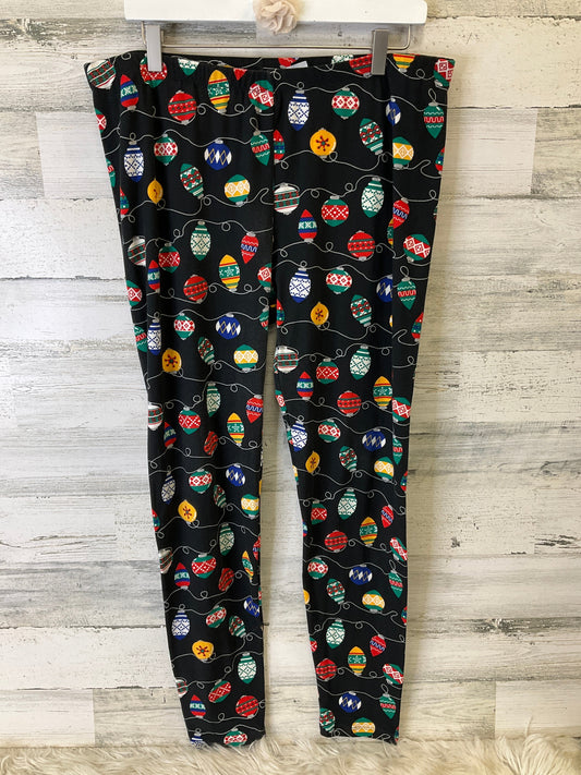 Pants Leggings By Clothes Mentor In Black & Red, Size: 1x