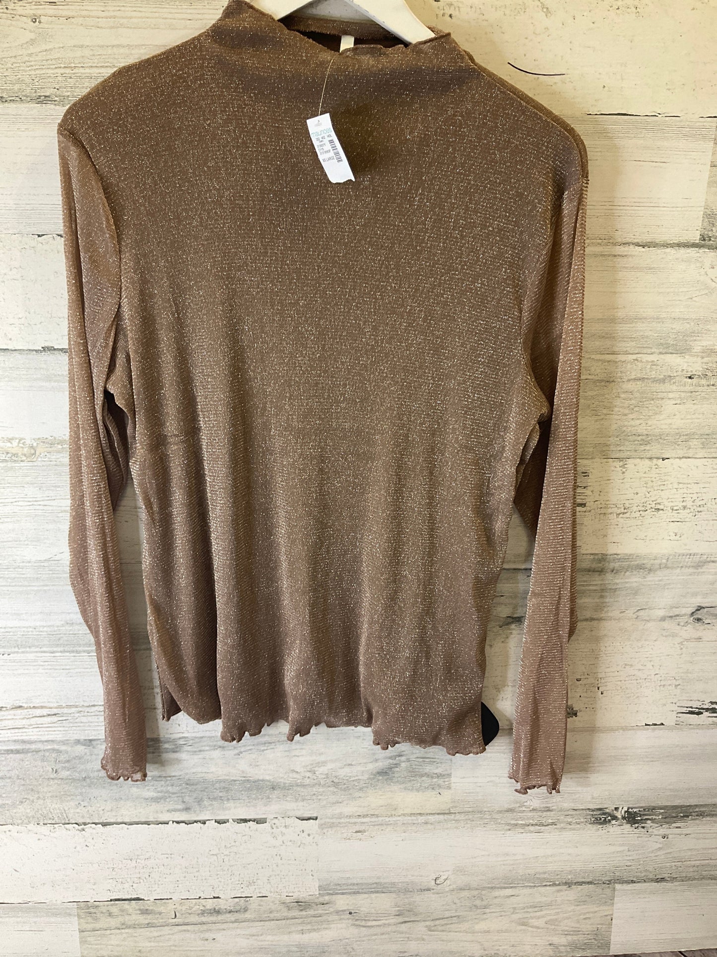 Brown Top Long Sleeve Maurices, Size 1x