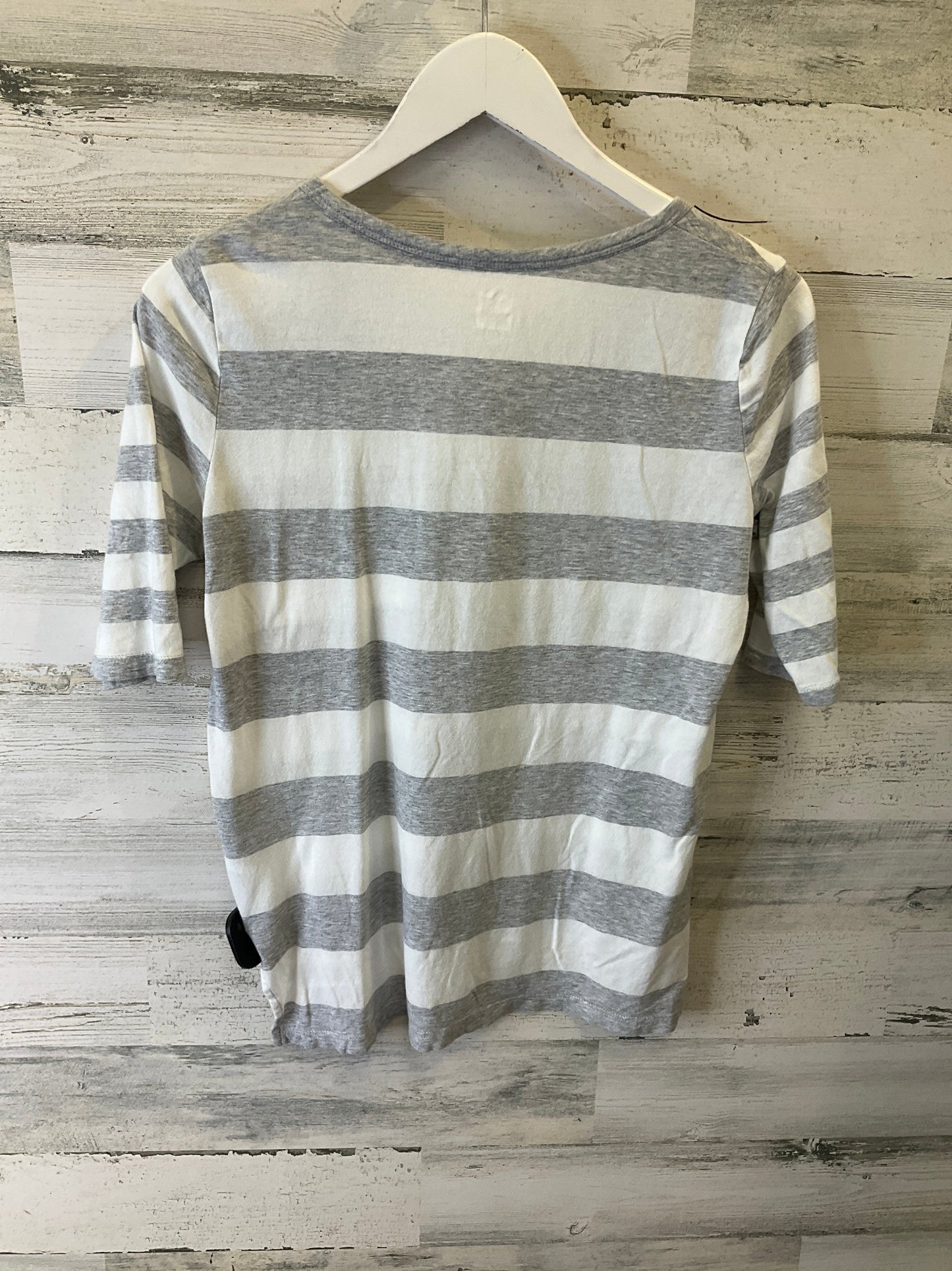 Grey & White Top Short Sleeve Jcp, Size M