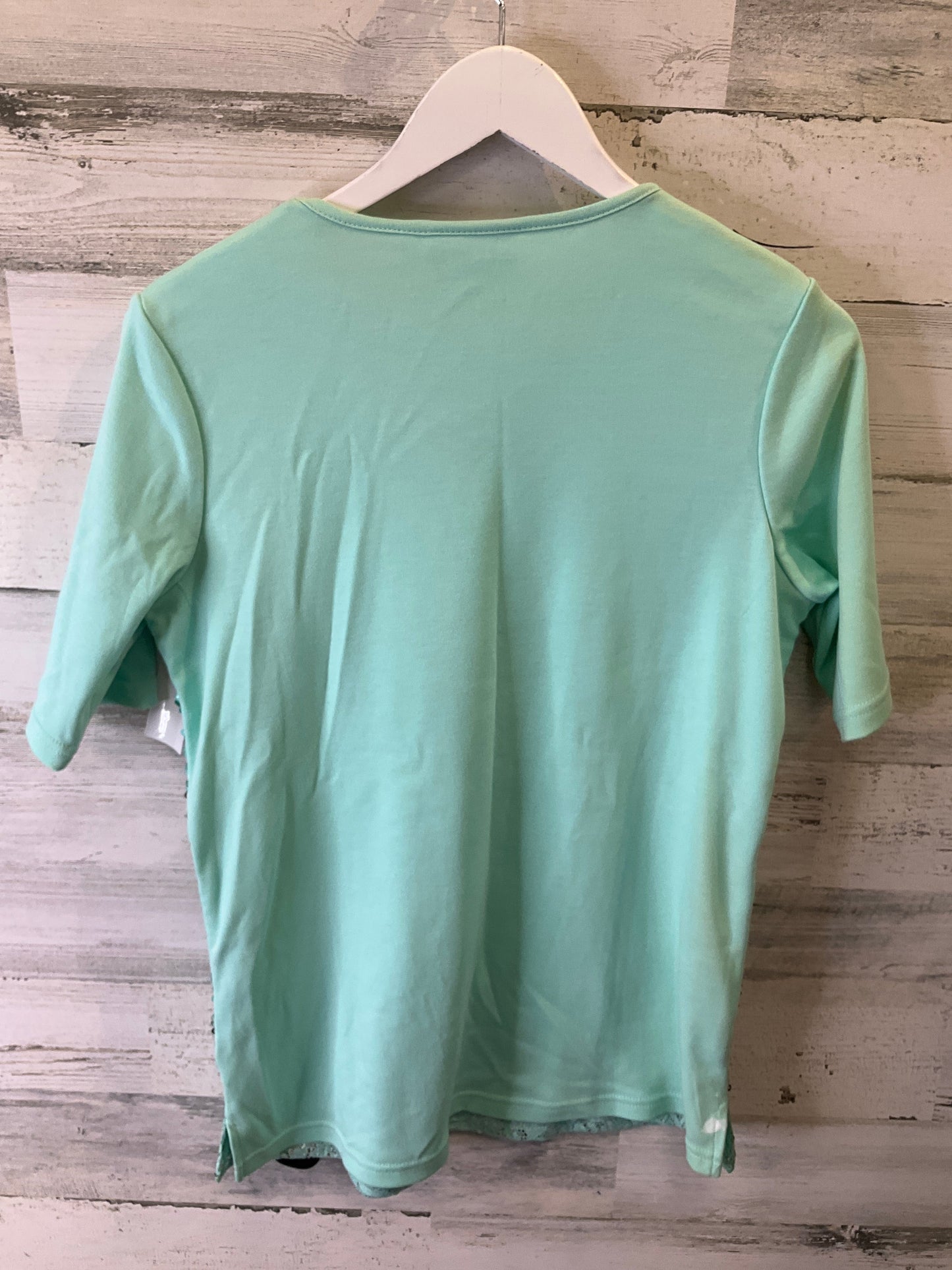 Aqua Top Short Sleeve Quaker Factory, Size S