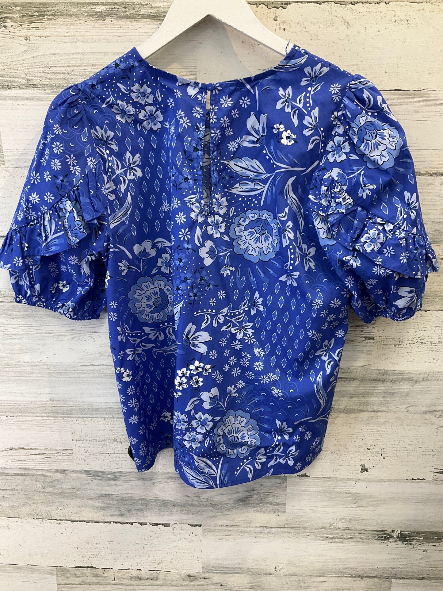 Blue Top Short Sleeve Sugar Lips, Size S