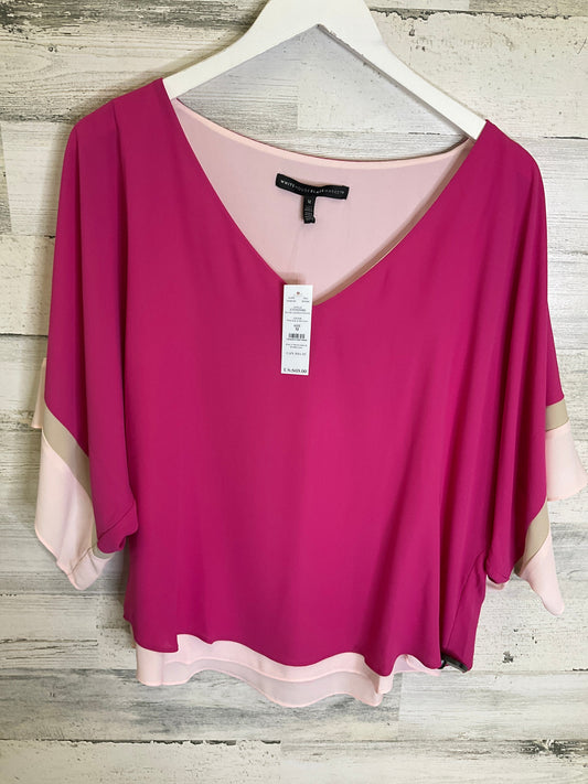 Pink Top 3/4 Sleeve White House Black Market, Size M