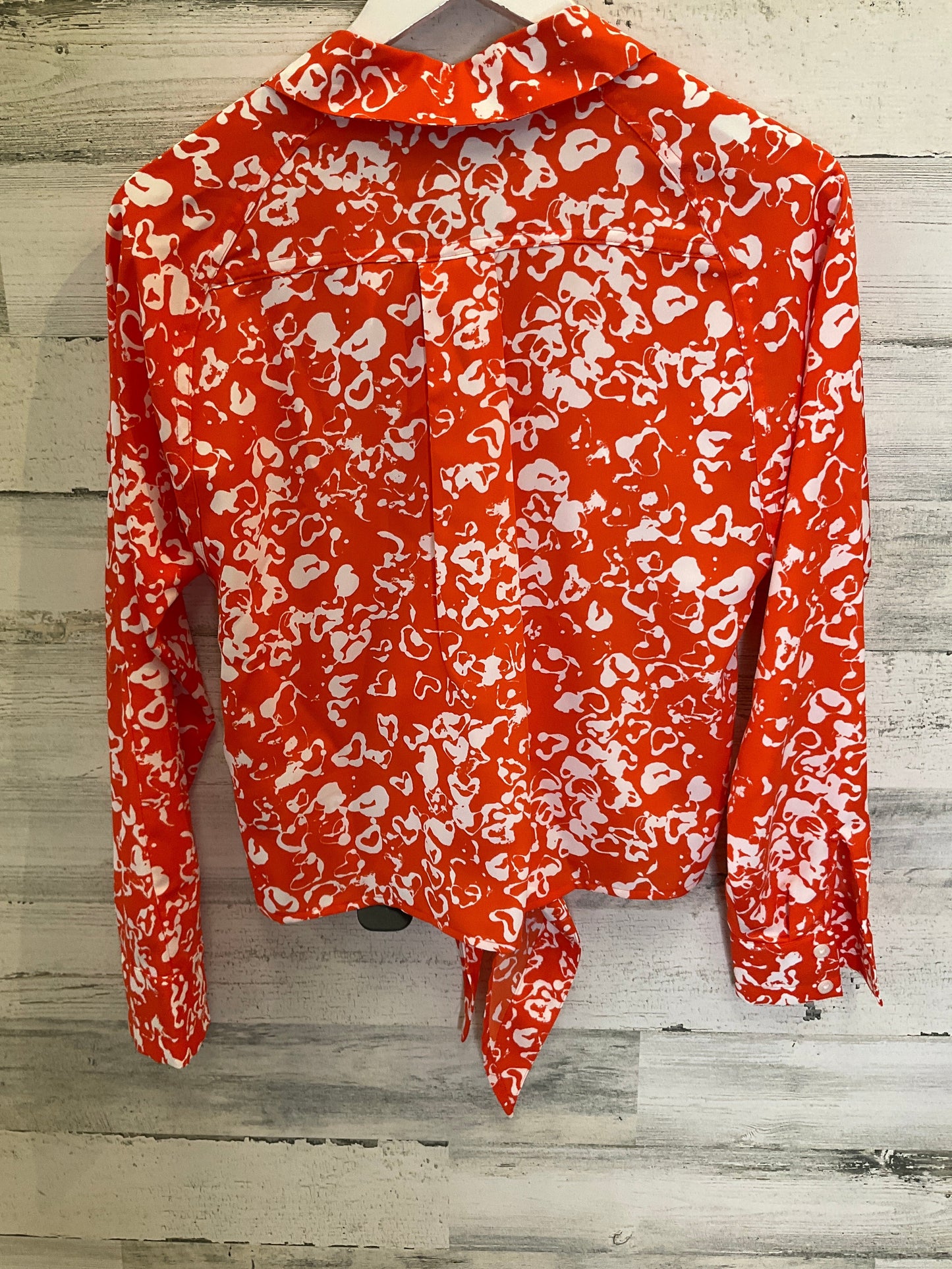 Orange & White Top Long Sleeve Nine West, Size Xs