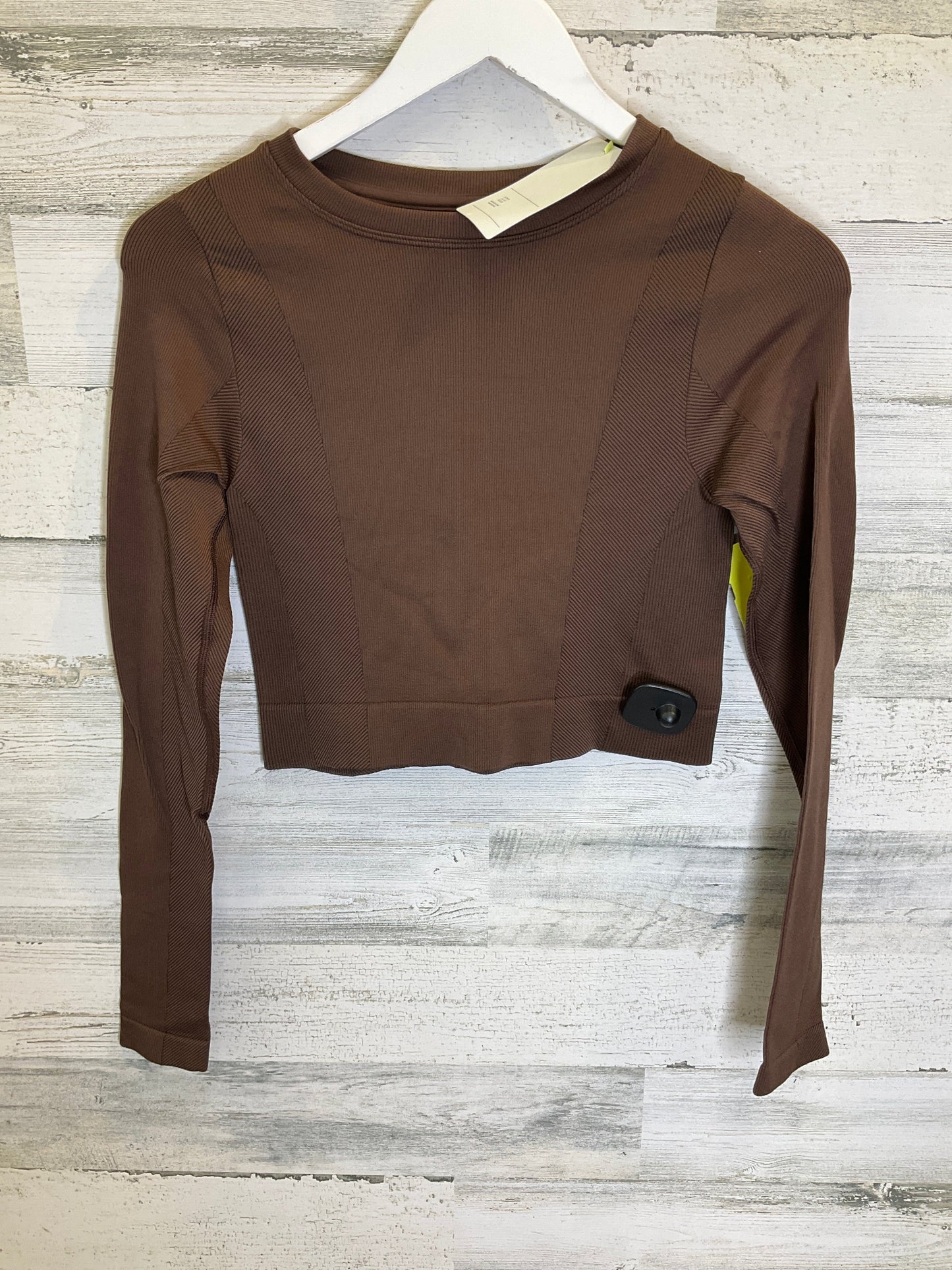 Brown Athletic Top Long Sleeve Crewneck All In Motion, Size S