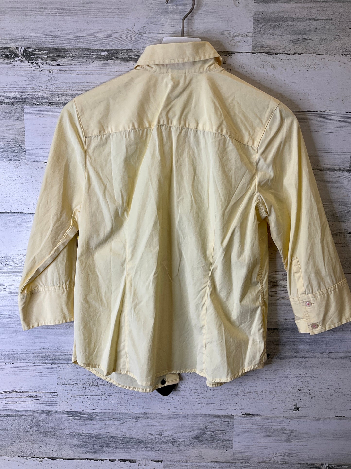 Yellow Top 3/4 Sleeve Eddie Bauer, Size M