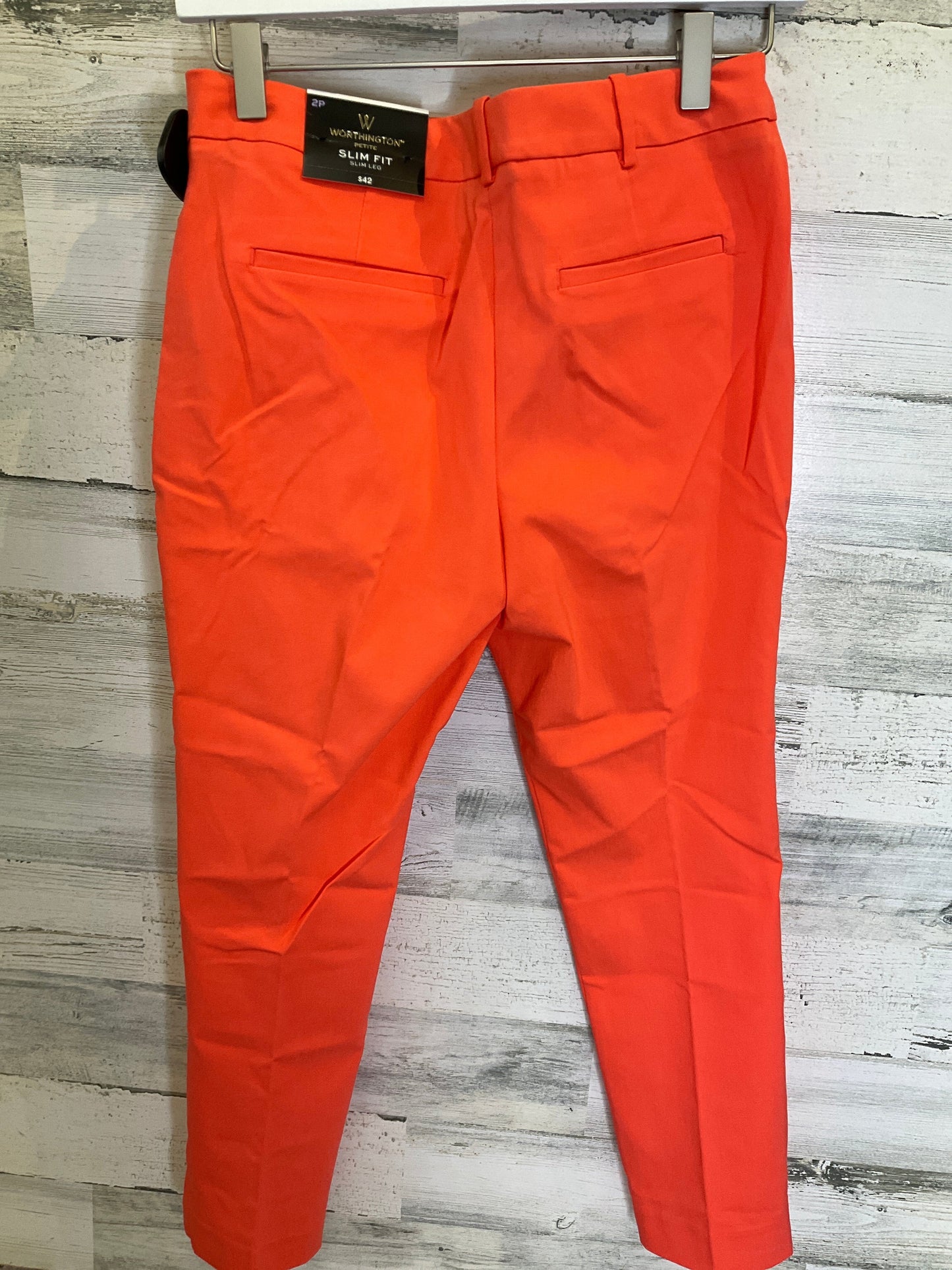 Orange Pants Cropped Worthington, Size 2