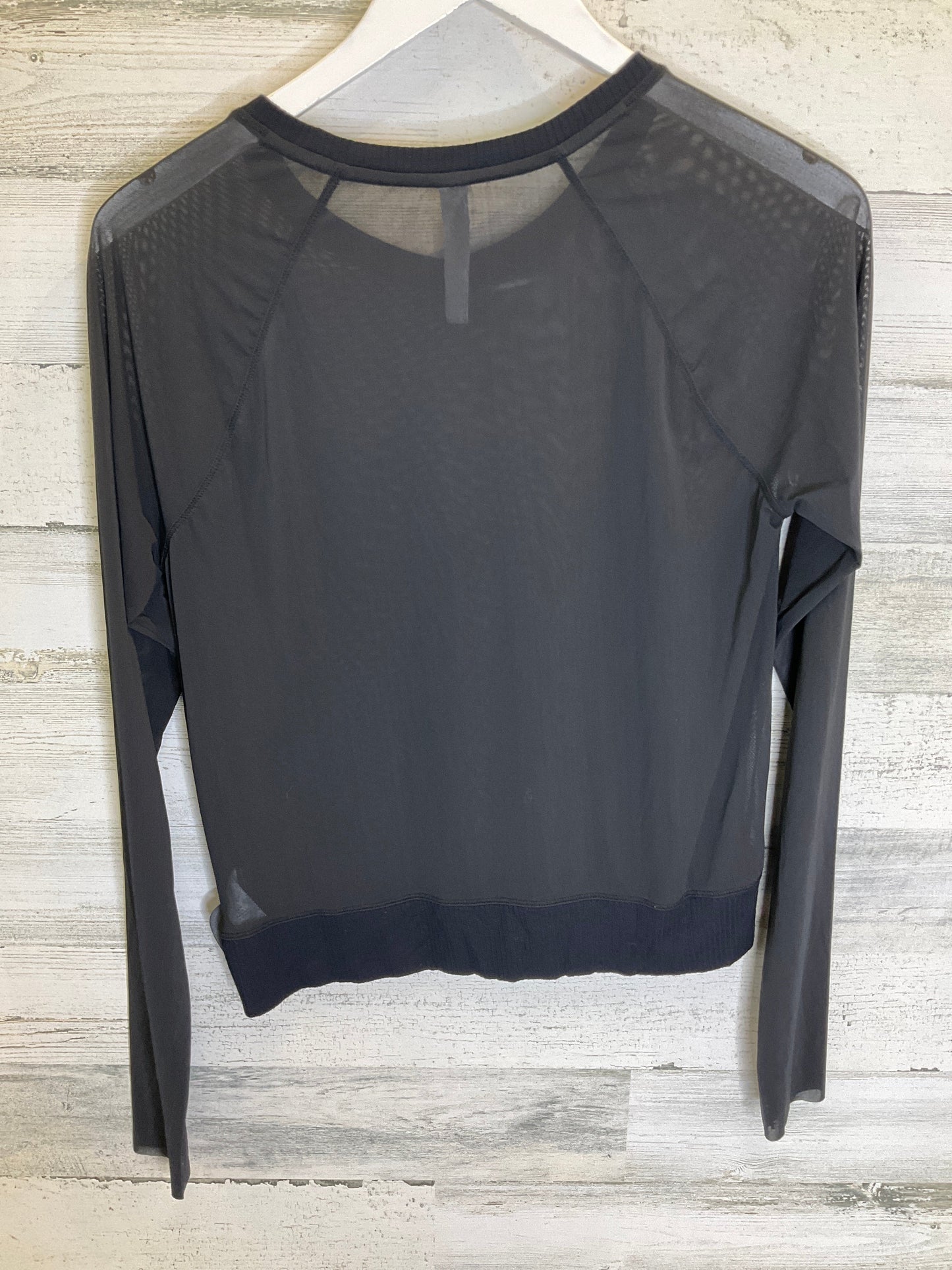 Black Athletic Top Long Sleeve Crewneck Athleta, Size M