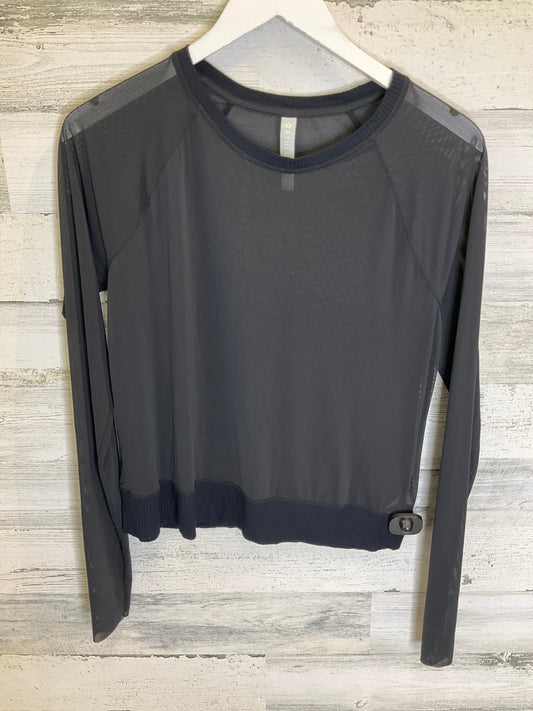 Black Athletic Top Long Sleeve Crewneck Athleta, Size M