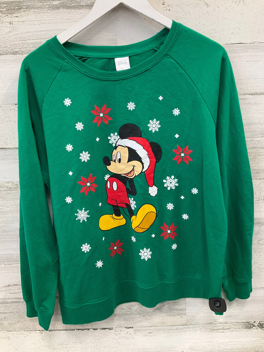 Sweatshirt Crewneck By Disney Store In Green, Size: Xl