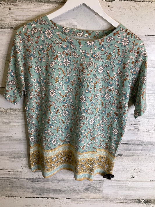 Top 3/4 Sleeve By J. Jill In Aqua, Size: Xs