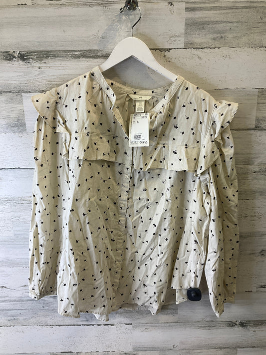 Top Long Sleeve By H&m In Cream, Size: Xl