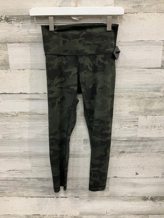 Athletic Capris By Lululemon In Camouflage Print, Size: 4