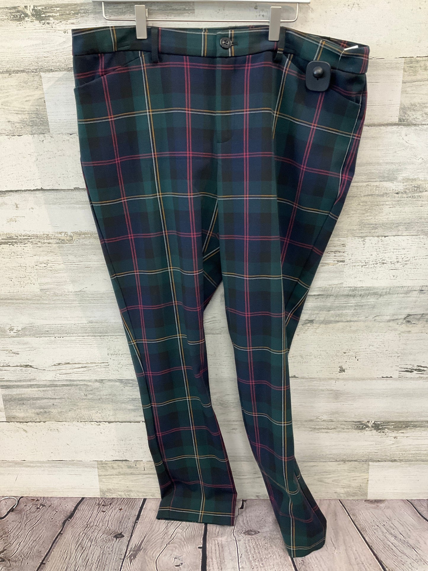 Pants Dress By Christopher And Banks In Plaid Pattern, Size: 16