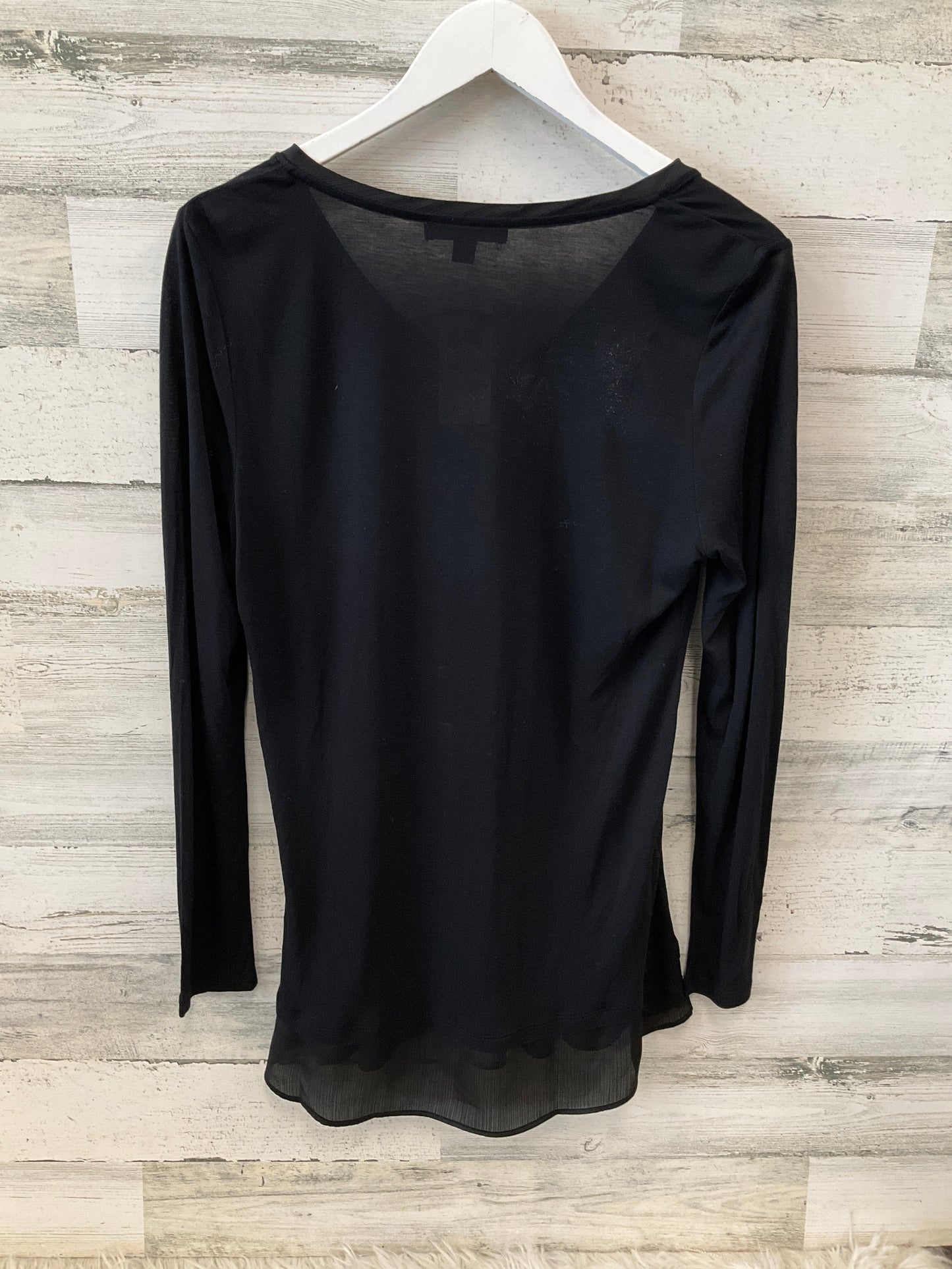 Top Long Sleeve By Inc In Black, Size: M