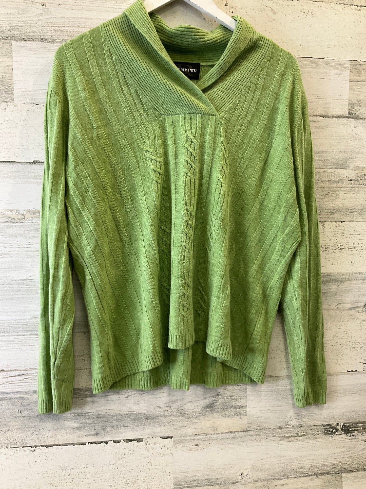 Sweater By Requirements In Green, Size: Xl