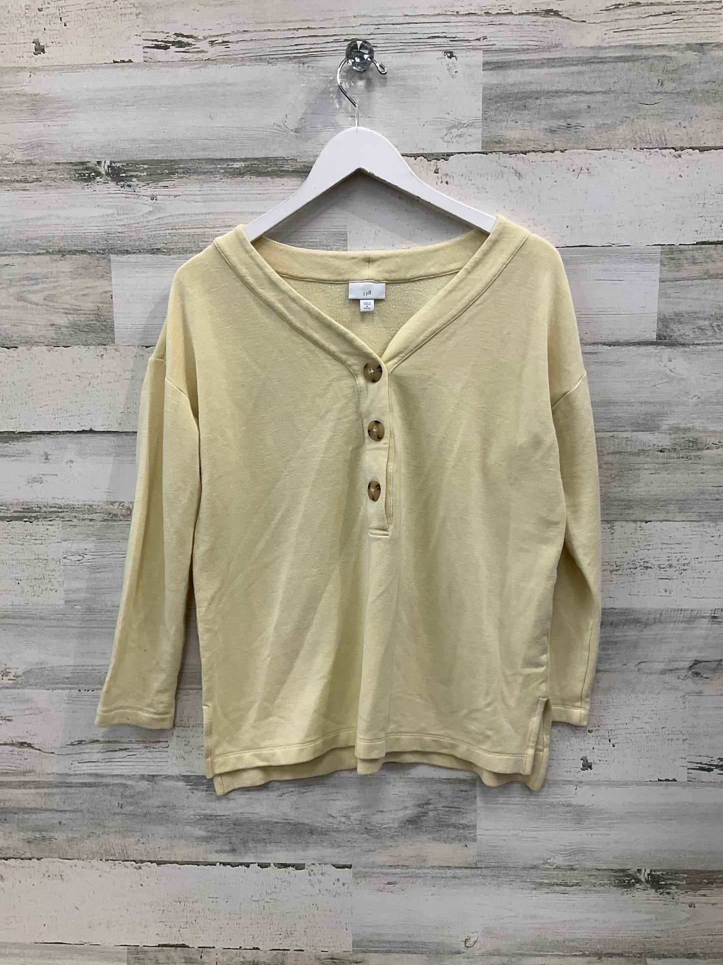 Top Long Sleeve By J. Jill In Yellow, Size: M