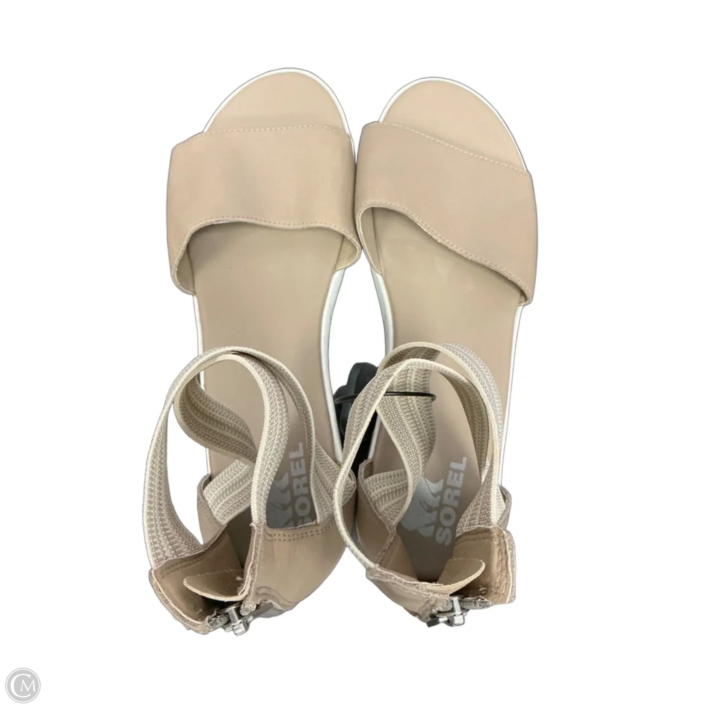 Sandals Heels Platform By Sorel In Taupe, Size: 12
