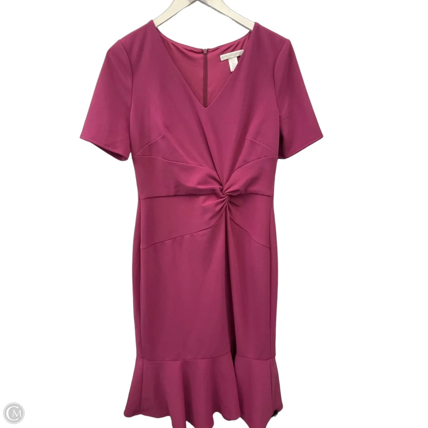 Dress Casual Midi By London Times In Mauve, Size: 8