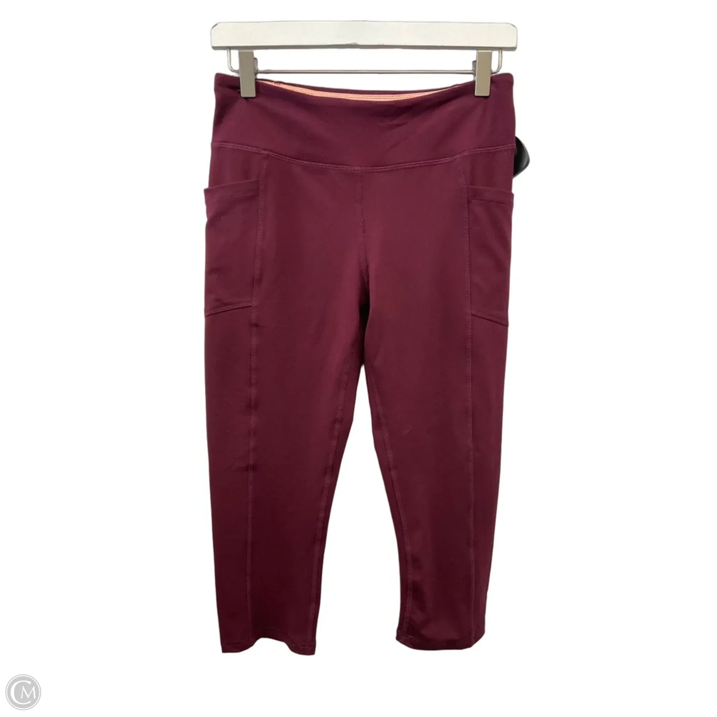 Athletic Capris By Marika In Maroon, Size: M