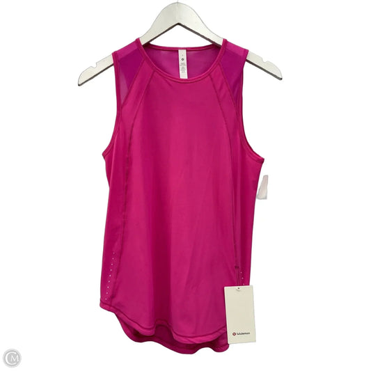 Athletic Tank Top By Lululemon In Pink, Size: 4