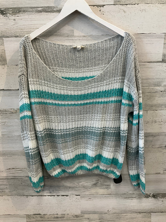 Sweater By Ee Some In Green & Grey, Size: S
