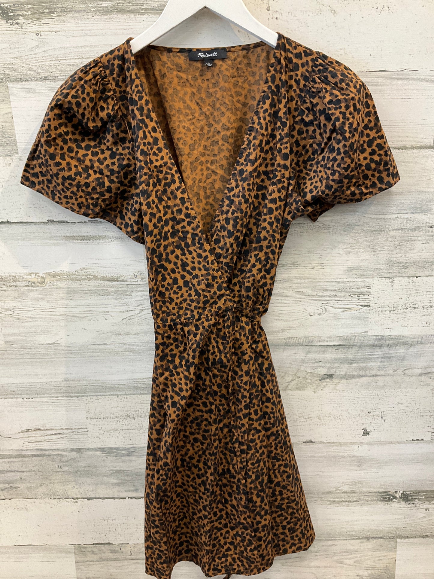 Top Short Sleeve By Madewell In Animal Print, Size: S