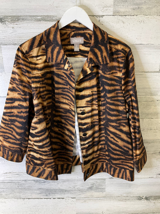 Jacket Other By Chicos In Animal Print, Size: L