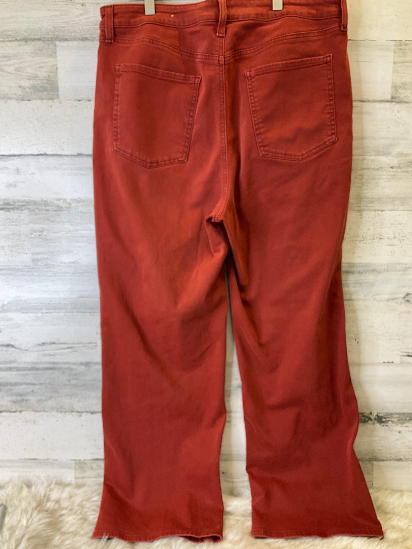 Jeans Straight By Chicos In Orange, Size: 14