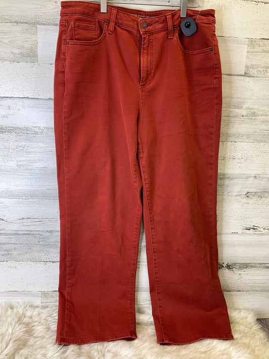 Jeans Straight By Chicos In Orange, Size: 14