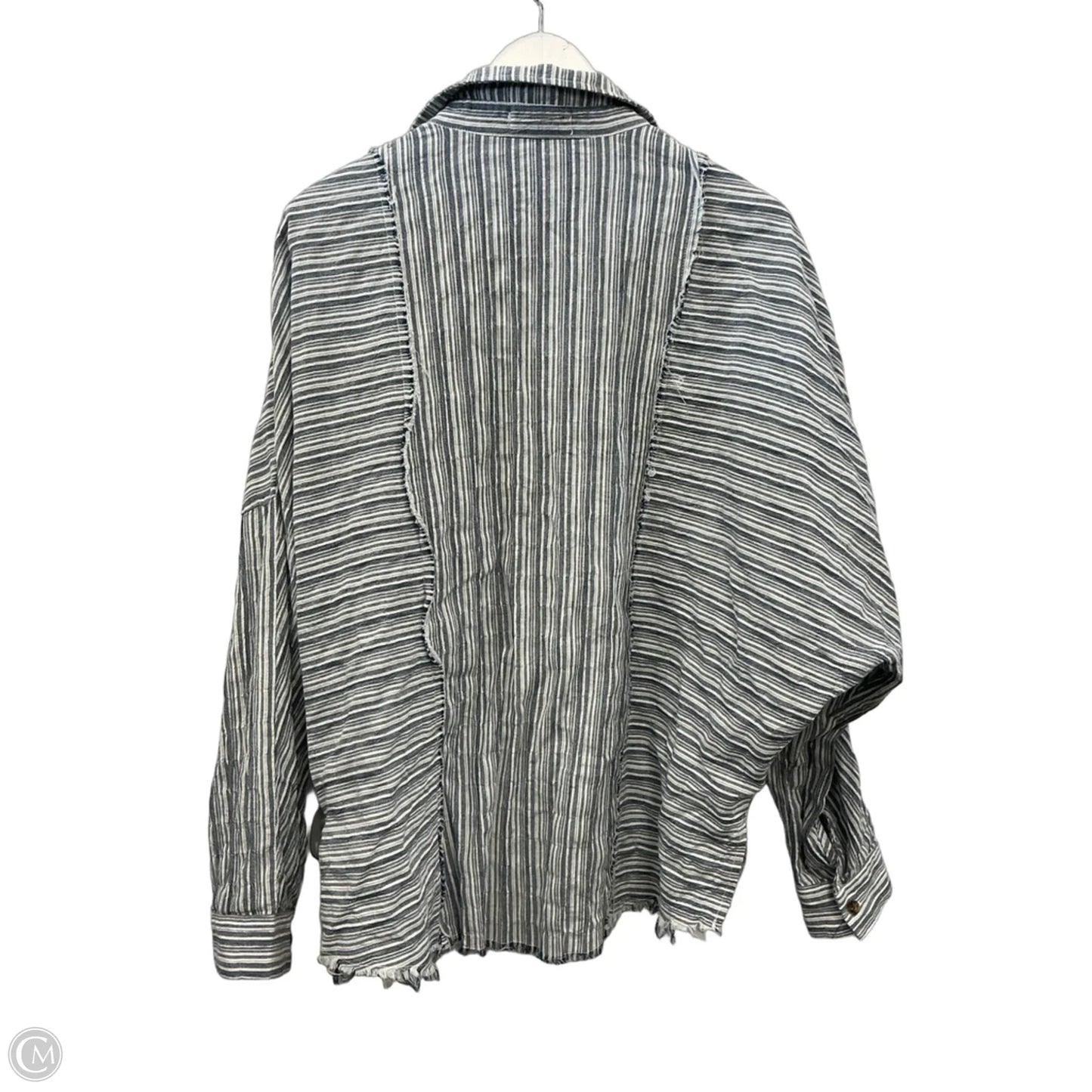 Top Long Sleeve By Gimmicks In Blue, Size: L